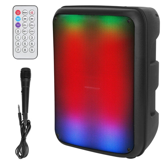 Portable Wireless Party Speaker 8in Colorful Lights