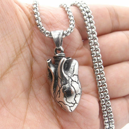 Anatomical Heart Pendant Necklace