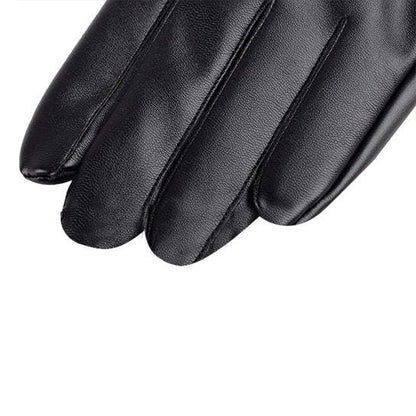 Stylish Vegan Leather Touch Smart Gloves