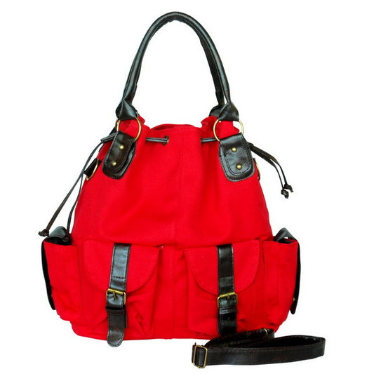 Stylish Red Double Handle Bag Handbag Purse