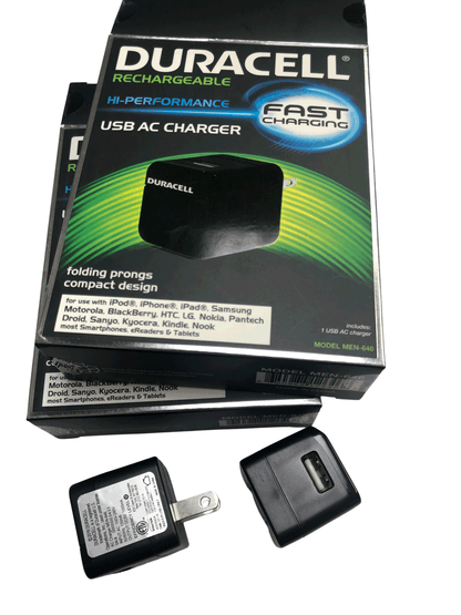 TWO-PACKS Duracell USB AC Travel AC Adapter