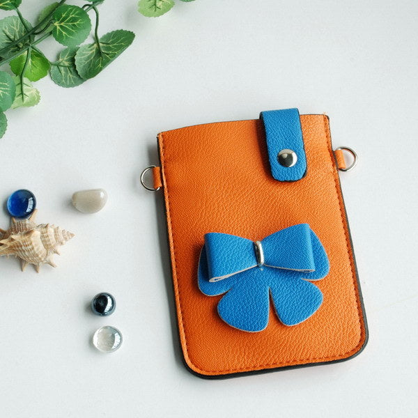 Women Colorful Leatherette Mobile Phone Pouch