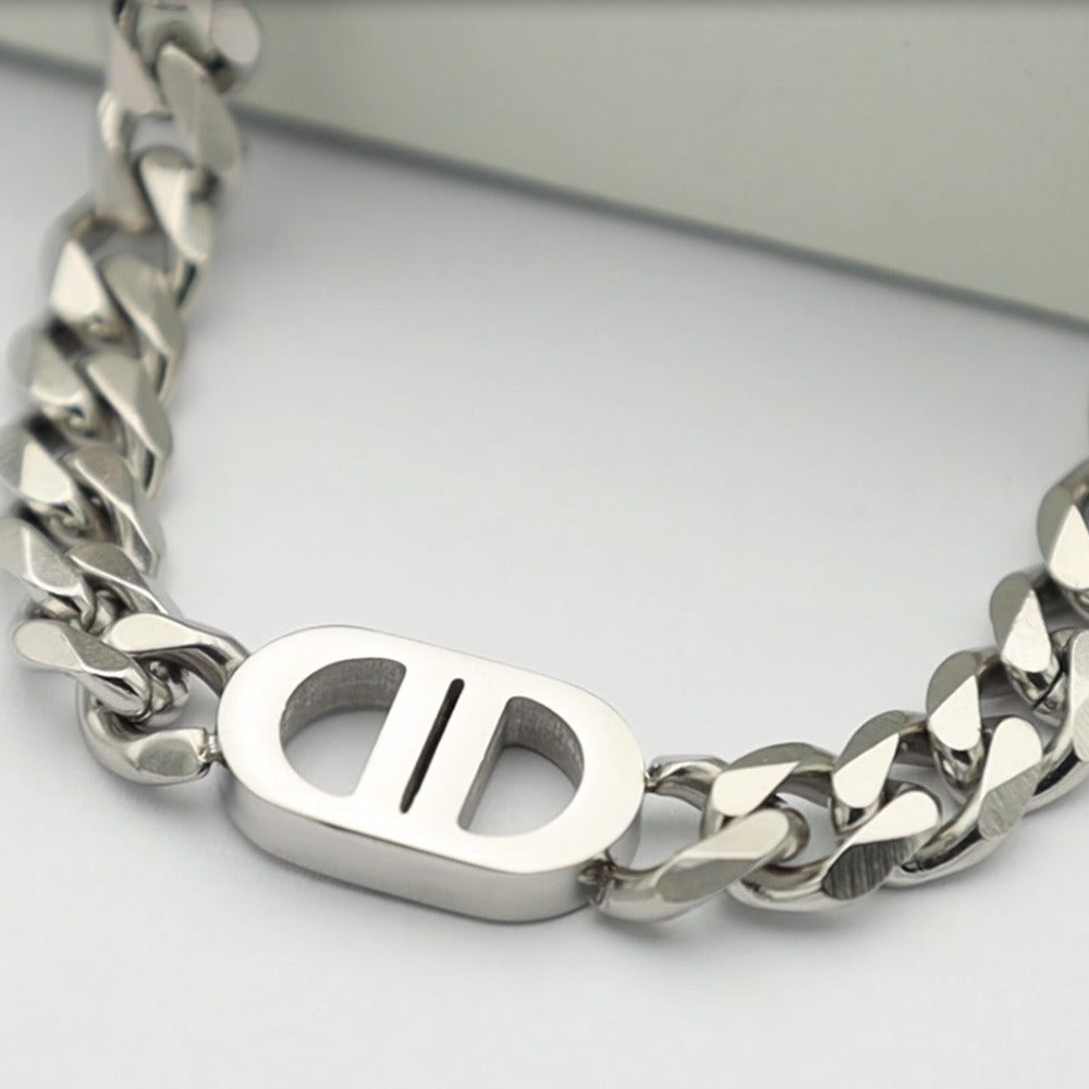 Exaggerated Titanium Steel Thick Chain