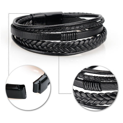 Stainless Steel Multilayer Braided Rope Bracelets