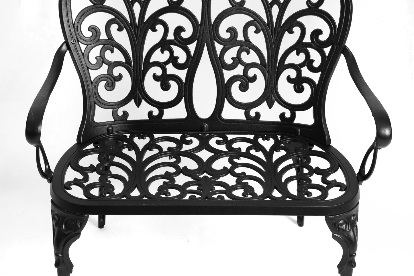 Outdoor Patio Bench All-Weather Cast Aluminum Loveseat