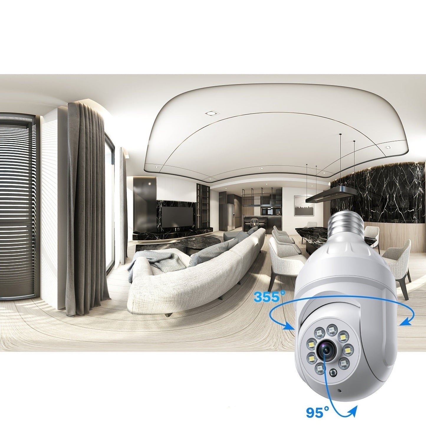 2.4Ghz Light Bulb Security Camera