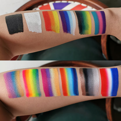 Rainbow Face Paint Multicolor Series Temporary Body Paint Art