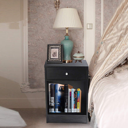 Modern Nightstand Bedside Table with Cabinet Organizer