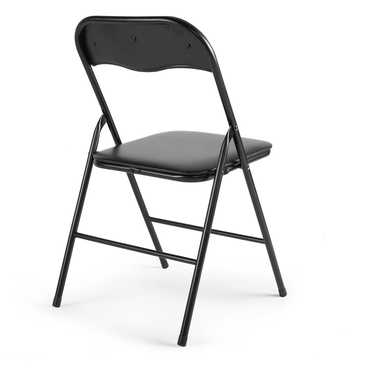 White/Black Plastic Folding Chair