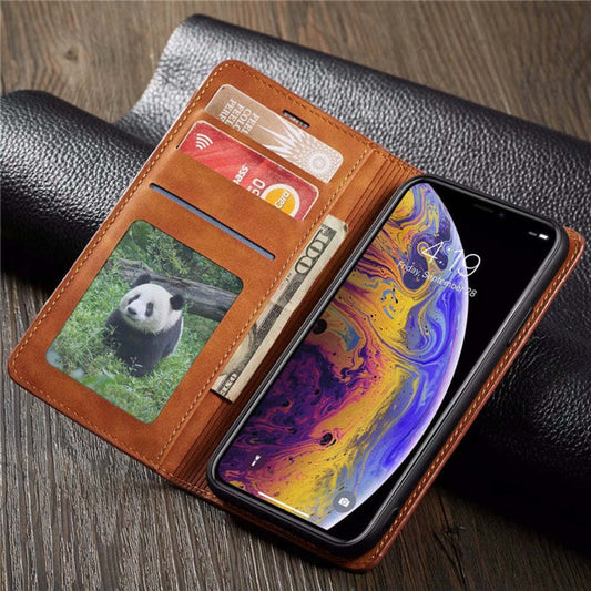 Leather Flip Wallet Card Holder For Men