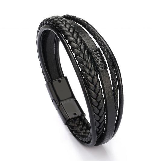 Stainless Steel Multilayer Braided Rope Bracelets