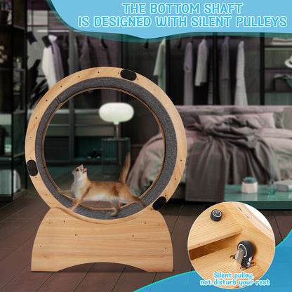 Wooden Exercise Wheel For Cats