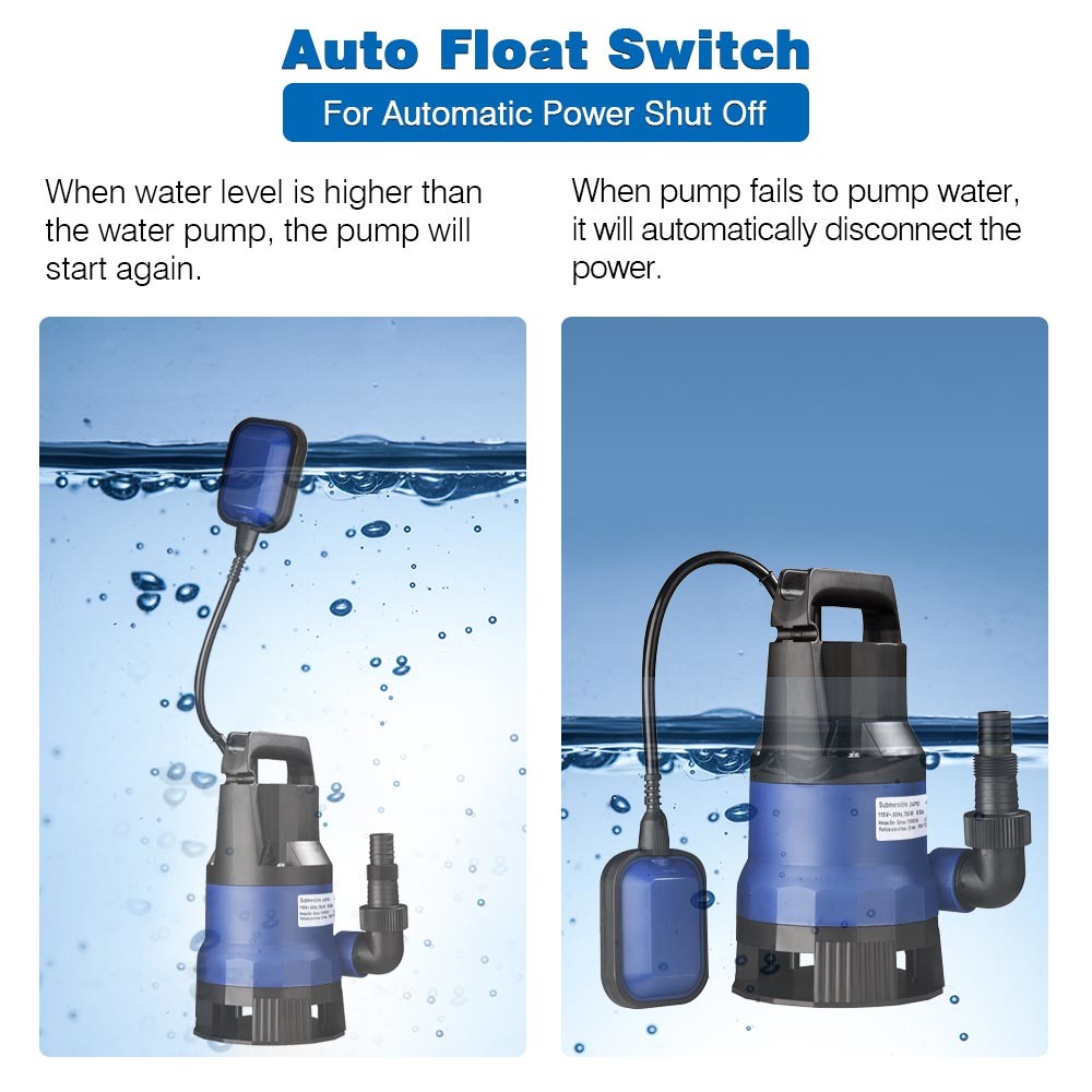 750W Submersible Dirty Clean Water Pump