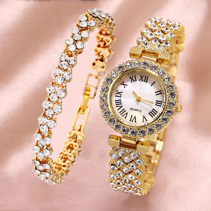 Rhinestone Quartz Women Bracelet Watch