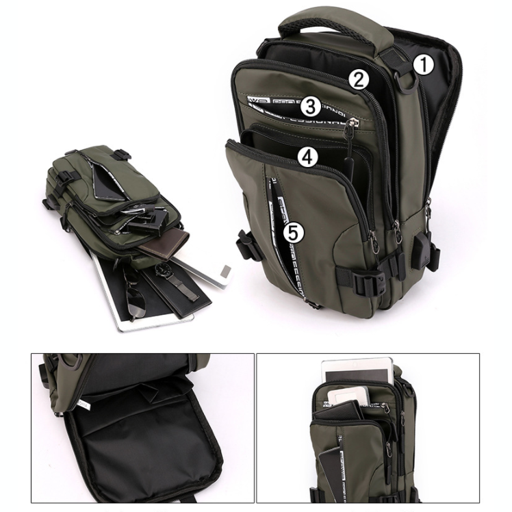 Men's Crossbody Bags Sling Backpack