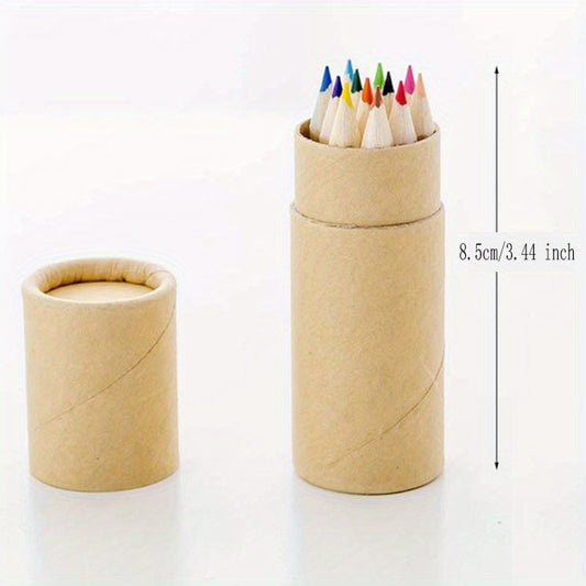 Art Colored Pencils 12 Colors Wooden Pencil Set
