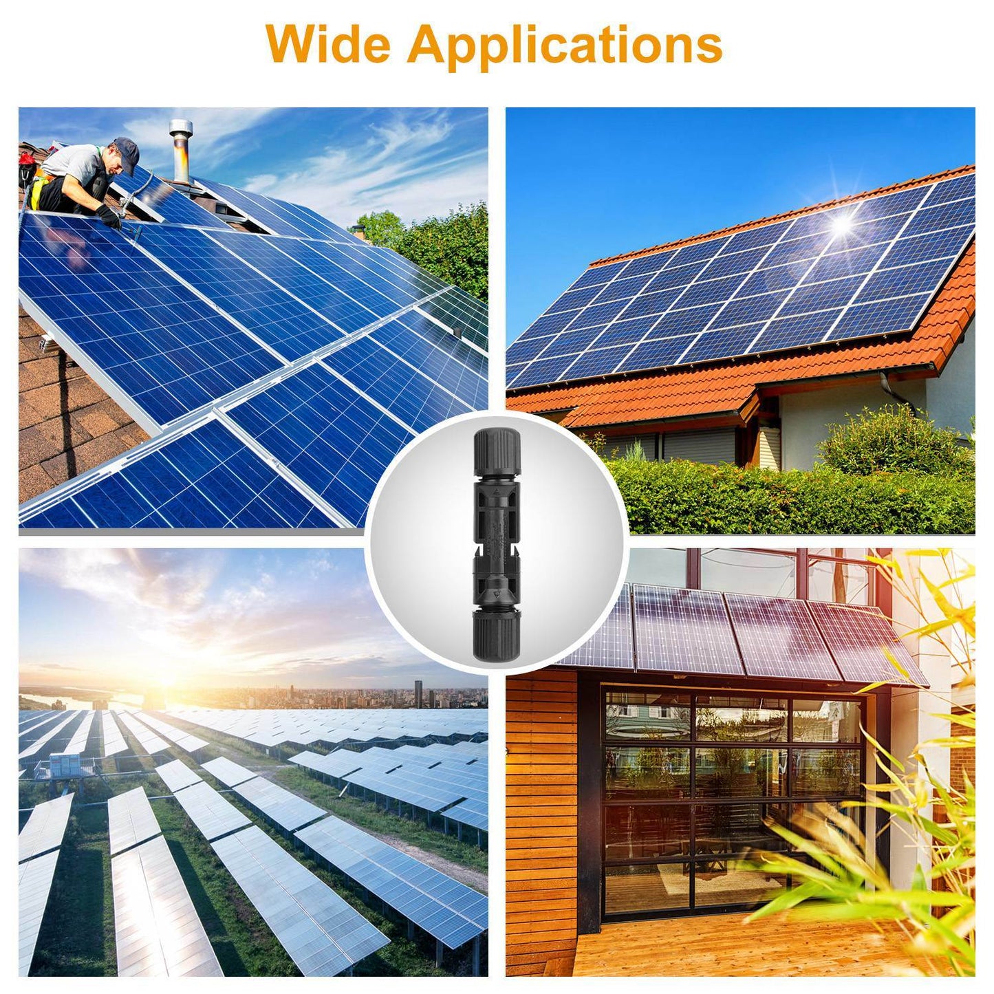 10 Pairs Solar Panel Connectors Solar Wire Adapter