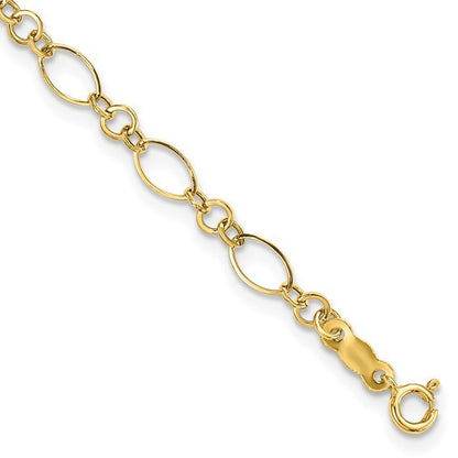 Women's Polished Oval Link Bracelet