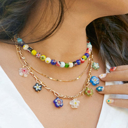 Candice Layered Multi-Color 2 PC Necklace