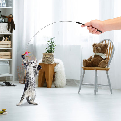 Cat Feather Toys Wand Rod