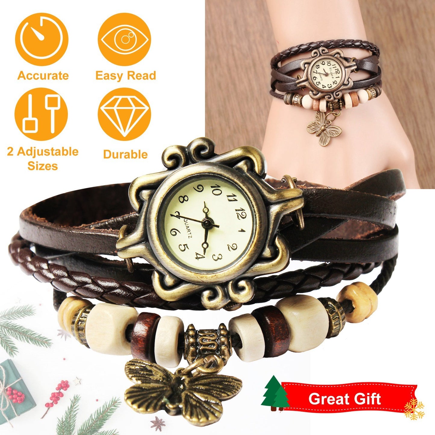 Vintage Women's Bohemian Leather Watch