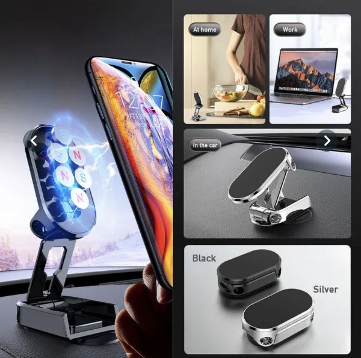 Magnetic Foldable Car Phone Stand Holder