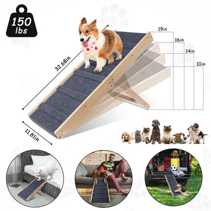 Wide Wooden Folding Portable Pet Ramp