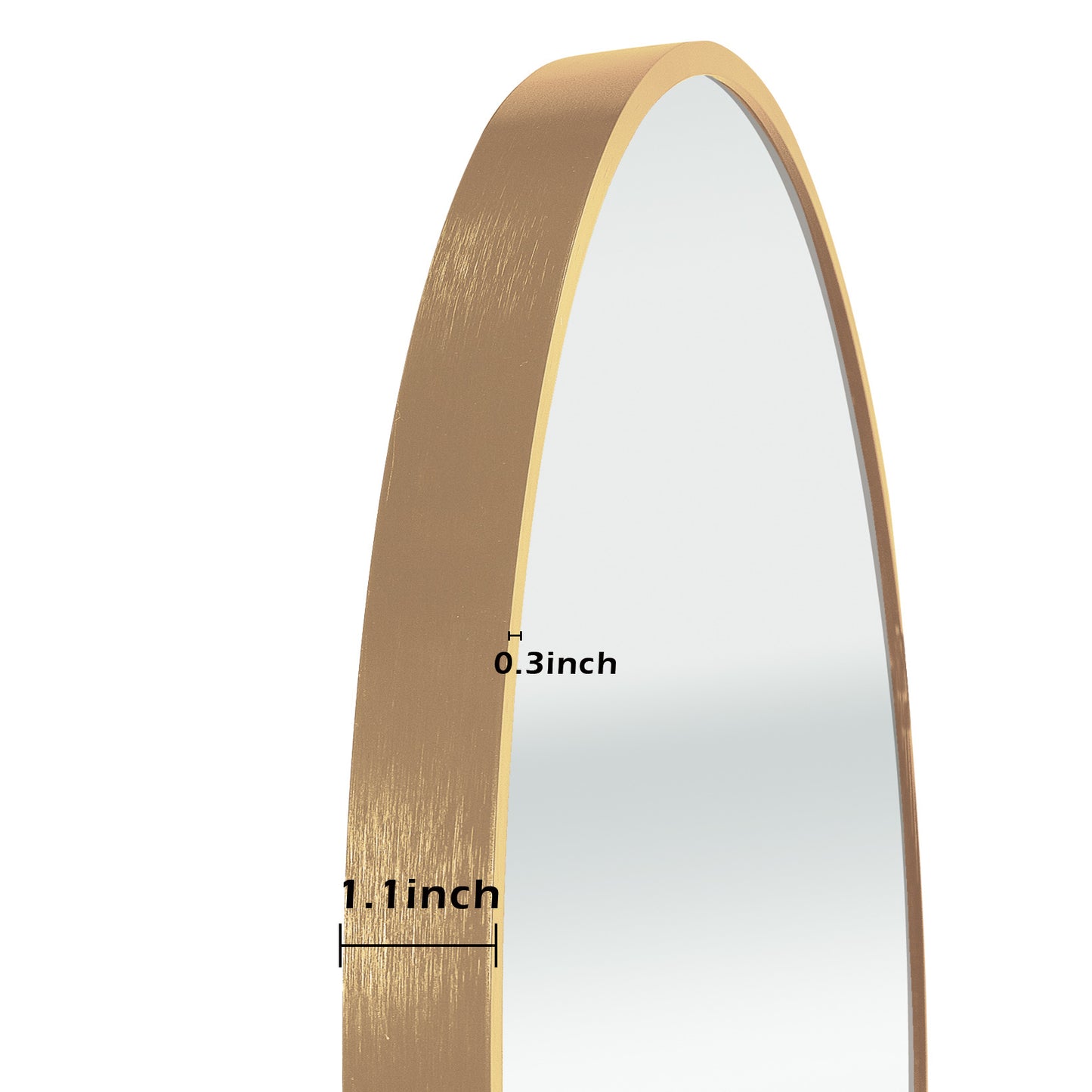 Gold Round Wall Mirror Suitable for Bedroom