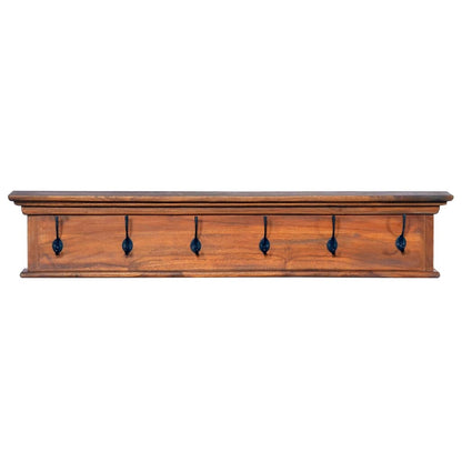 Wall Mounted Coat Rack Solid Teak Wood