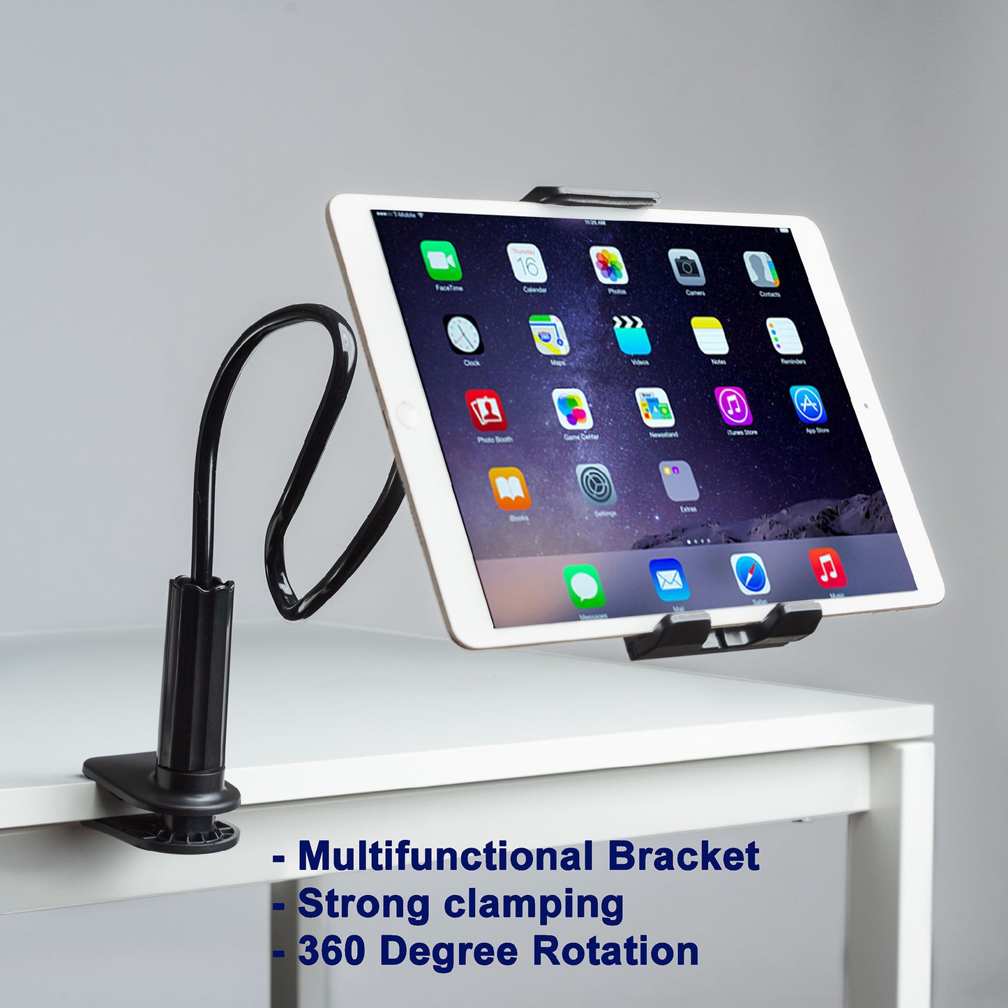 Tablet Holder Phone 2-In-1 with Flexible Long Arm