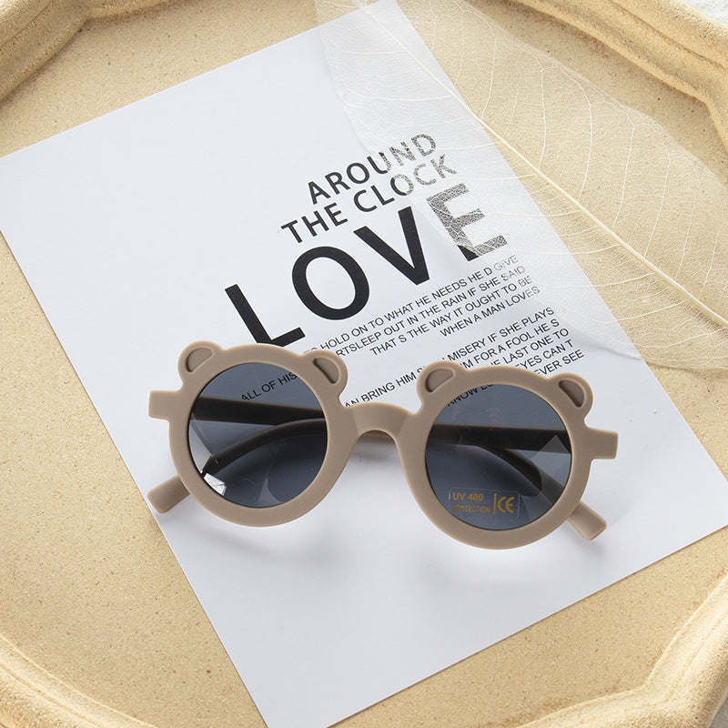 Girls Solid Color Cartoon Shape Sunglasses