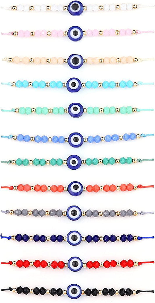 Colorful Evil Eye Beaded Bracelets