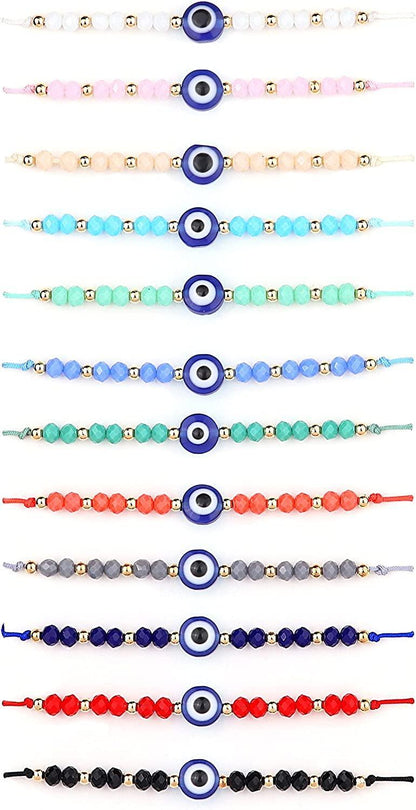 Colorful Evil Eye Beaded Bracelets