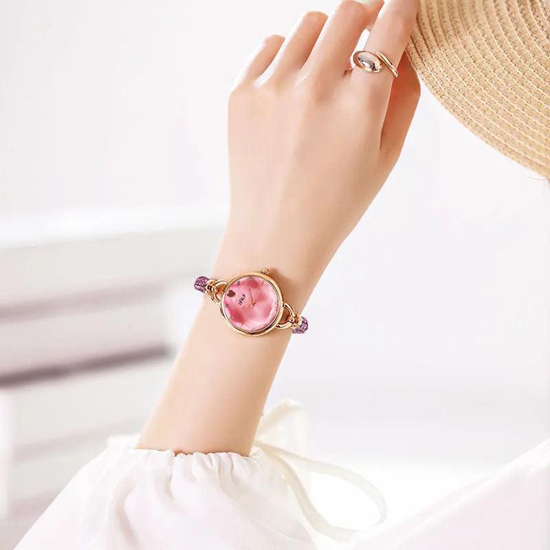 Simple temperament women's bracelet watch