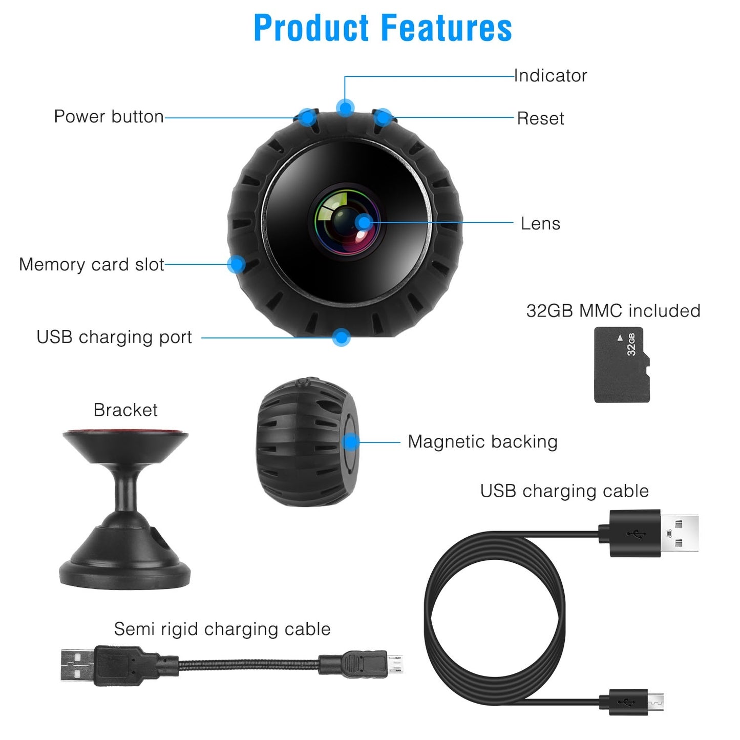 Night Vision HD 1080p Home Security Camera
