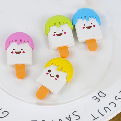 4pcs Ice Cream Shaped Eraser