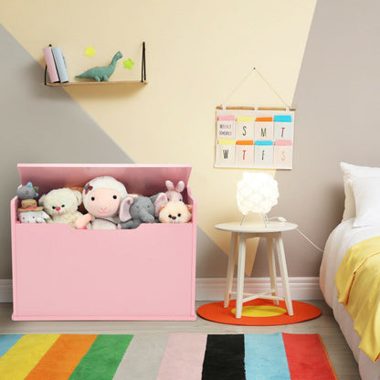 Kids Toy Wooden Flip-top Storage Box