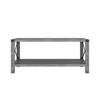 Rectangle Coffee Table 2-Tier for Living Room Modern Coffee Table