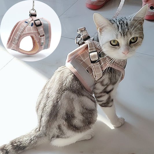 Fashion Plaid Cat Harnesses