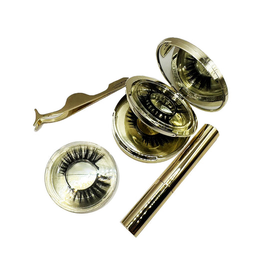 Gilded Glamour 3-in-1 Magnetic Eye Lashes Makeup