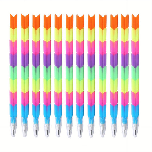 School Blocks Replaceable Core Rainbow Pencils