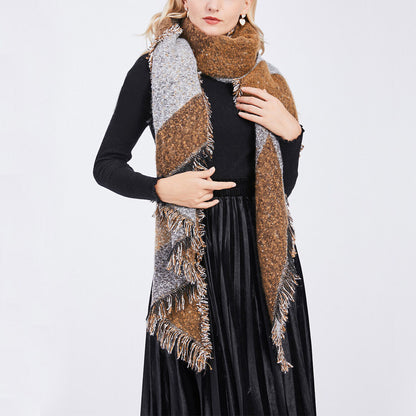 Women Winter Warm Scarf Long Soft Knitted Shawl