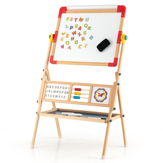 Wooden Art Easel for Kids with Drawing Paper Roll