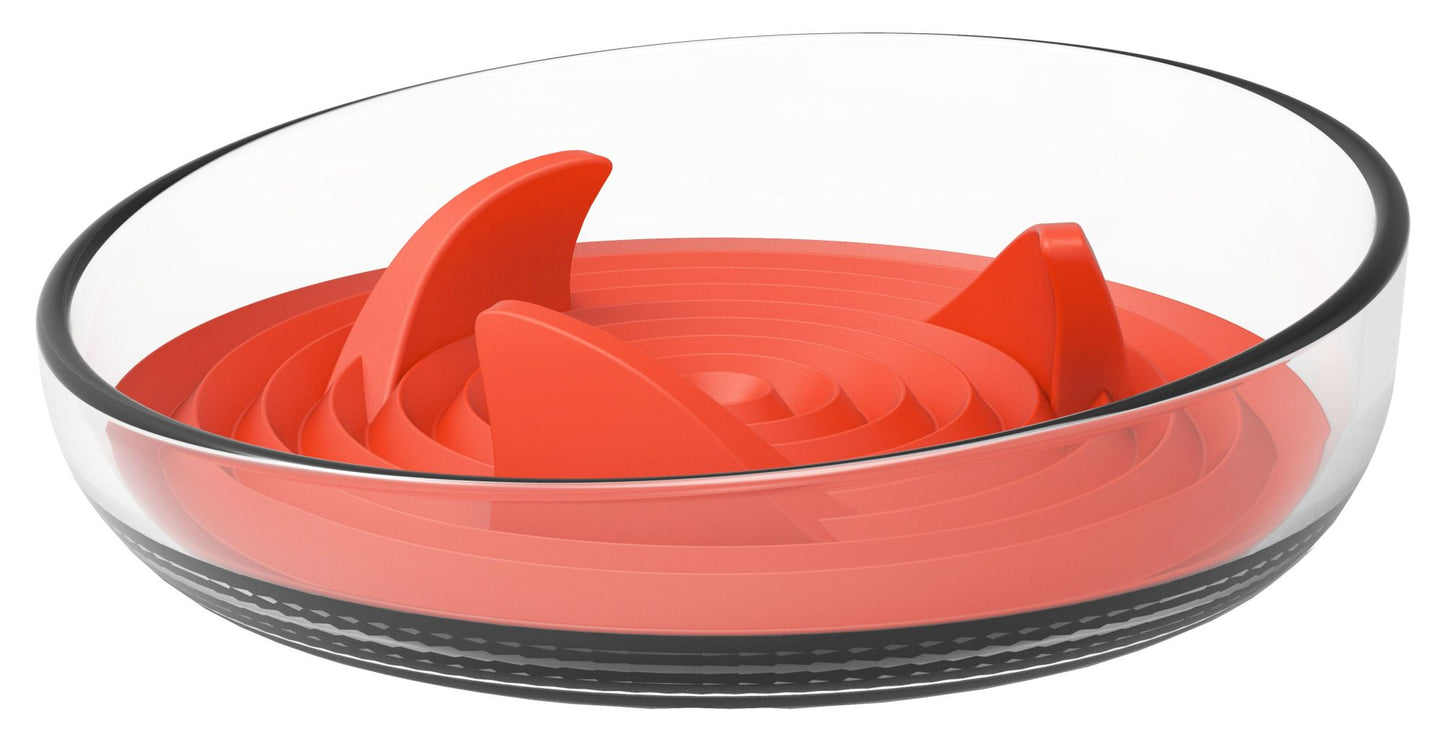 Shark Fin Shaped Modern Slow Feeding Pet Bowl