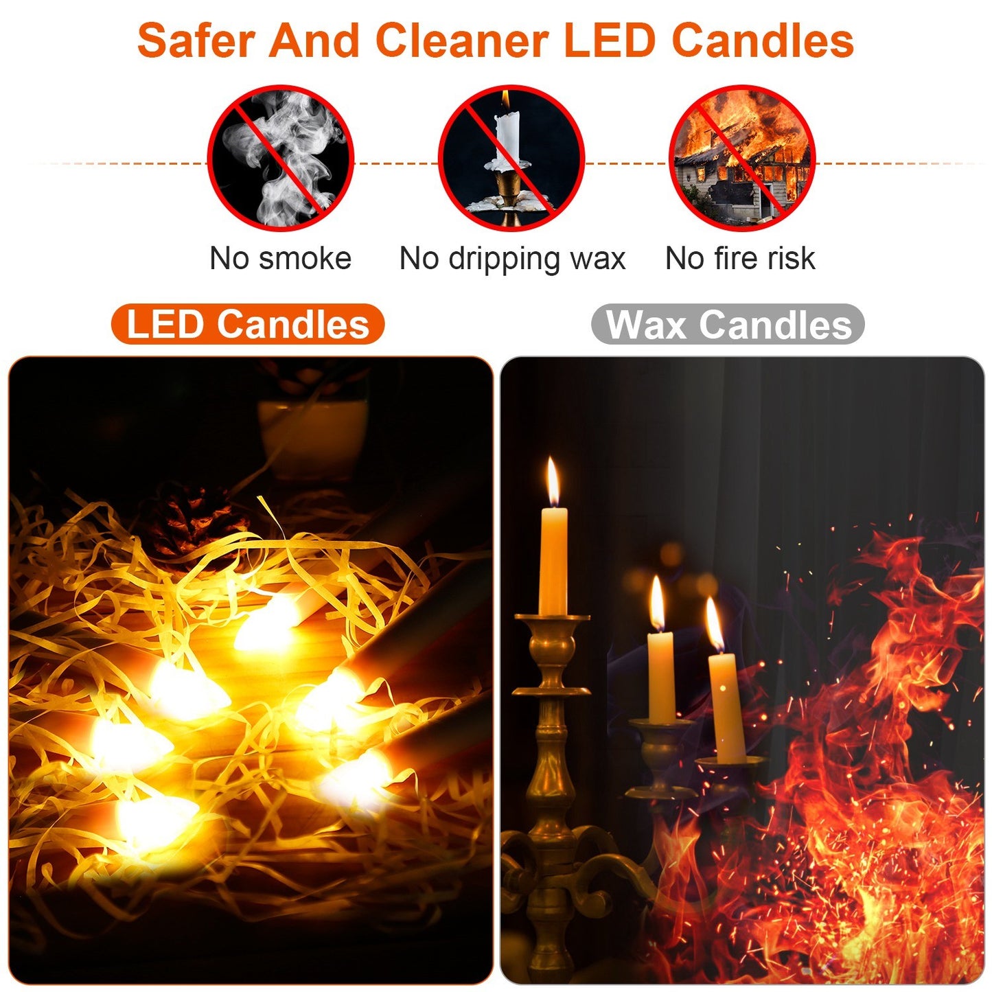 6 Packs Flameless LED Candles