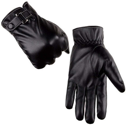 Stylish Vegan Leather Touch Smart Gloves