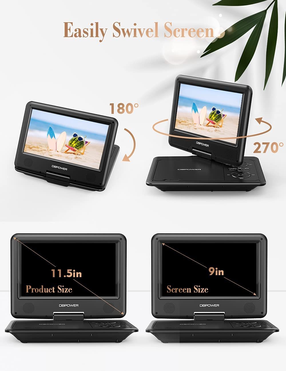 DBPOWER 11.5" Portable DVD Player