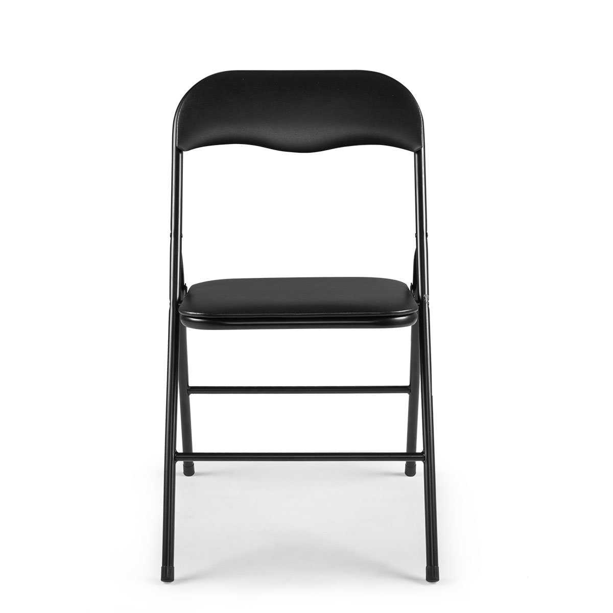 White/Black Plastic Folding Chair