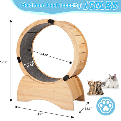 Wooden Exercise Wheel For Cats
