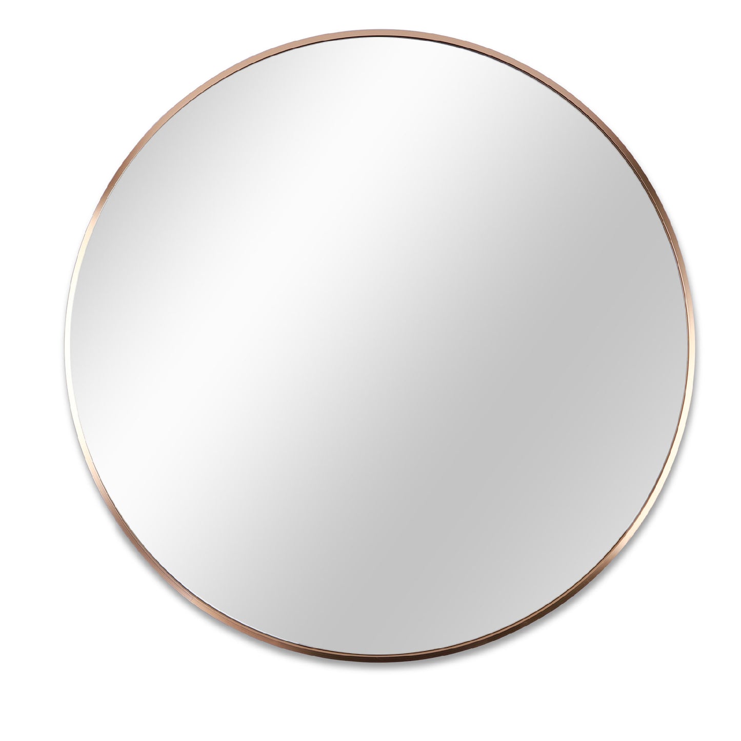 Large Round Mirror 32 Inch with Black Aluminum Frame